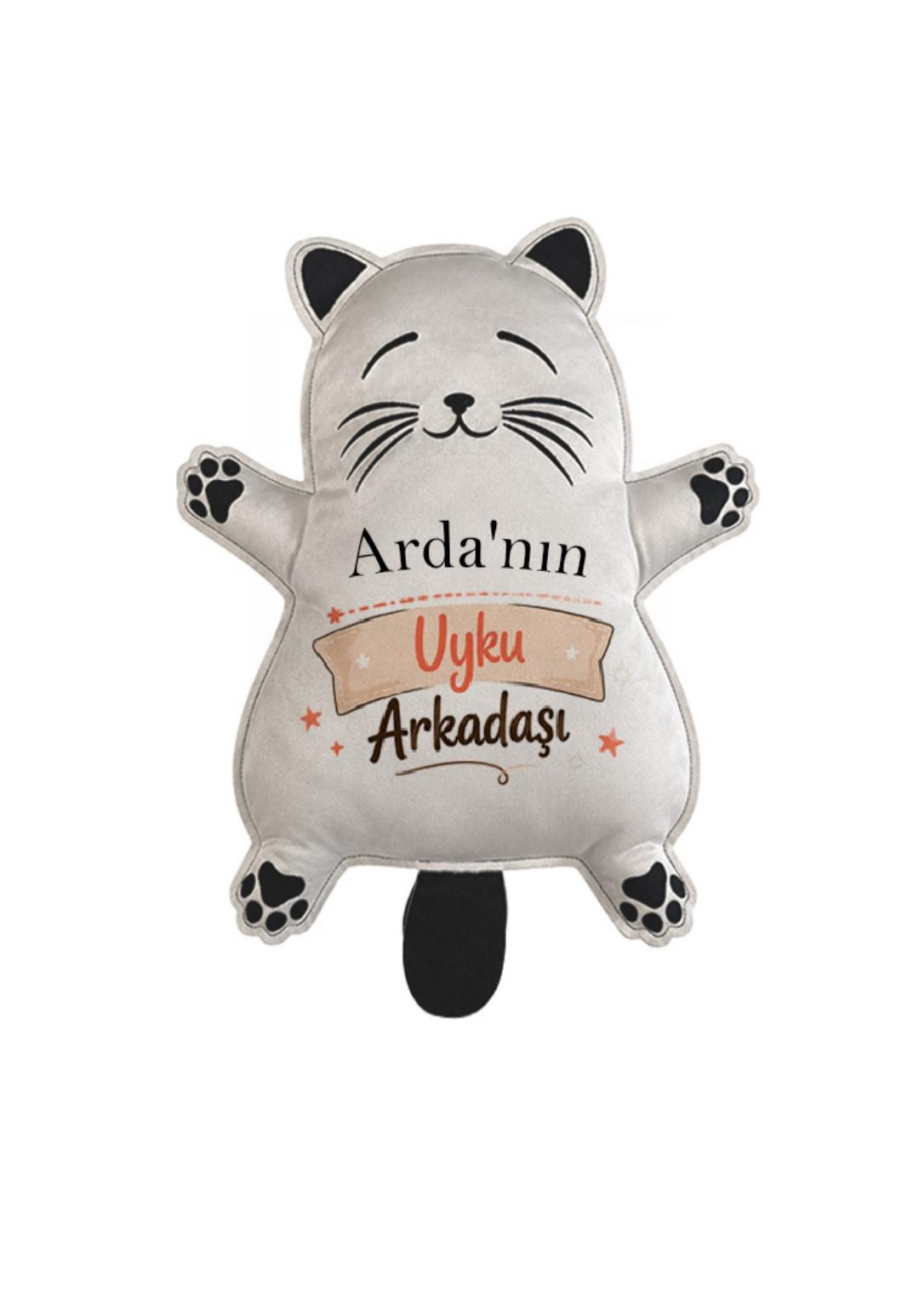 Kedi Figürlü Baskılı Baskısız Hediyelik Yastik