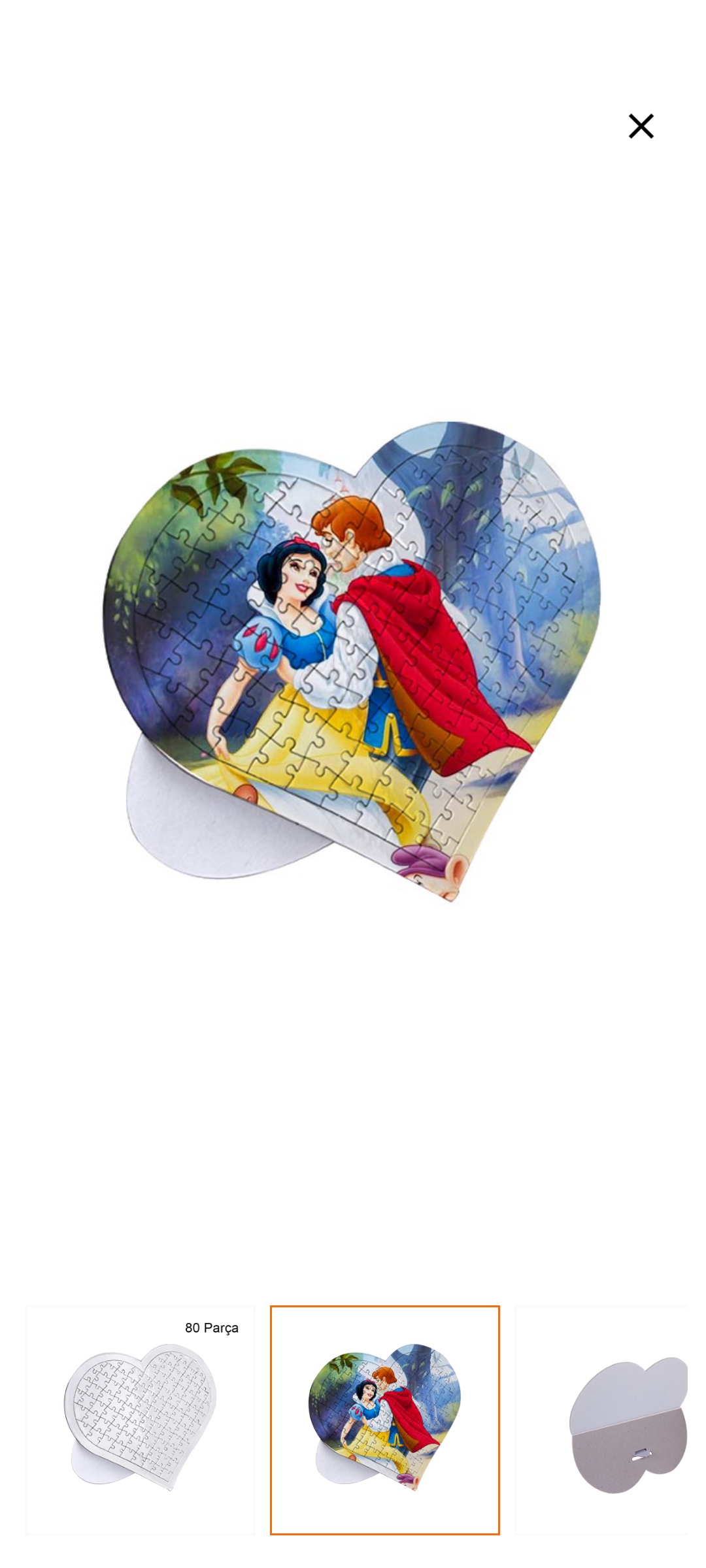 Kişiye Özel Baskılı Kalp 💓 Puzzle 80 Parca